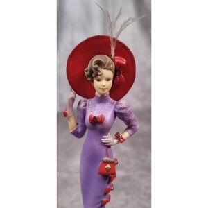 Thomas Kinkade "Meeting at the Ritz" Figurine Portraits of Style Lady 7.5"